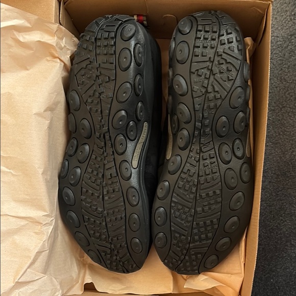NIB Men’s Merrell Jungle Moc Midnight Black Slip-On Shoes 12W - Picture 5 of 6